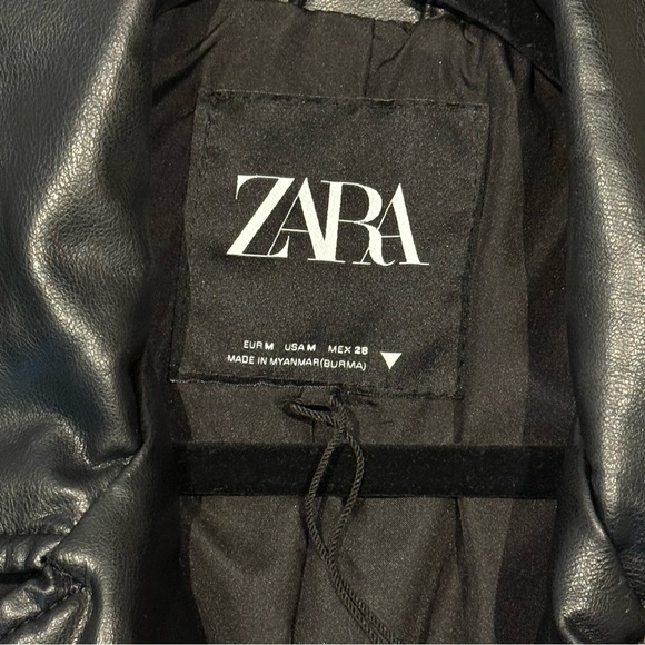 Zara Black Leather Outerwear - Picture 4 of 4
